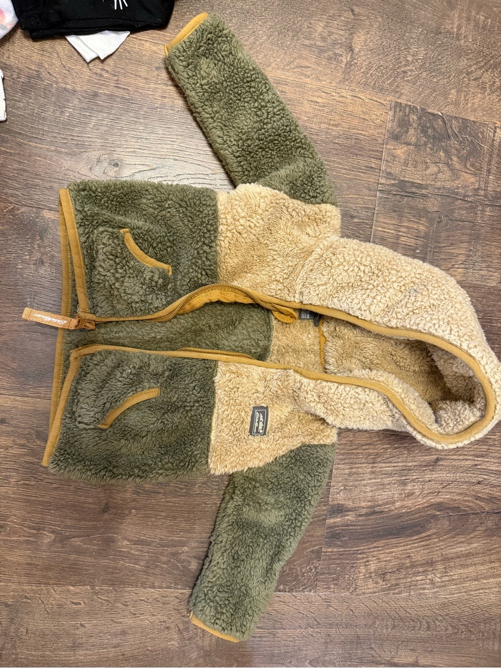 Eddie Bauer Beige Sherpa Baby Jacket - Tan Trim